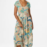 Zygrid Butterfly Midi Dress