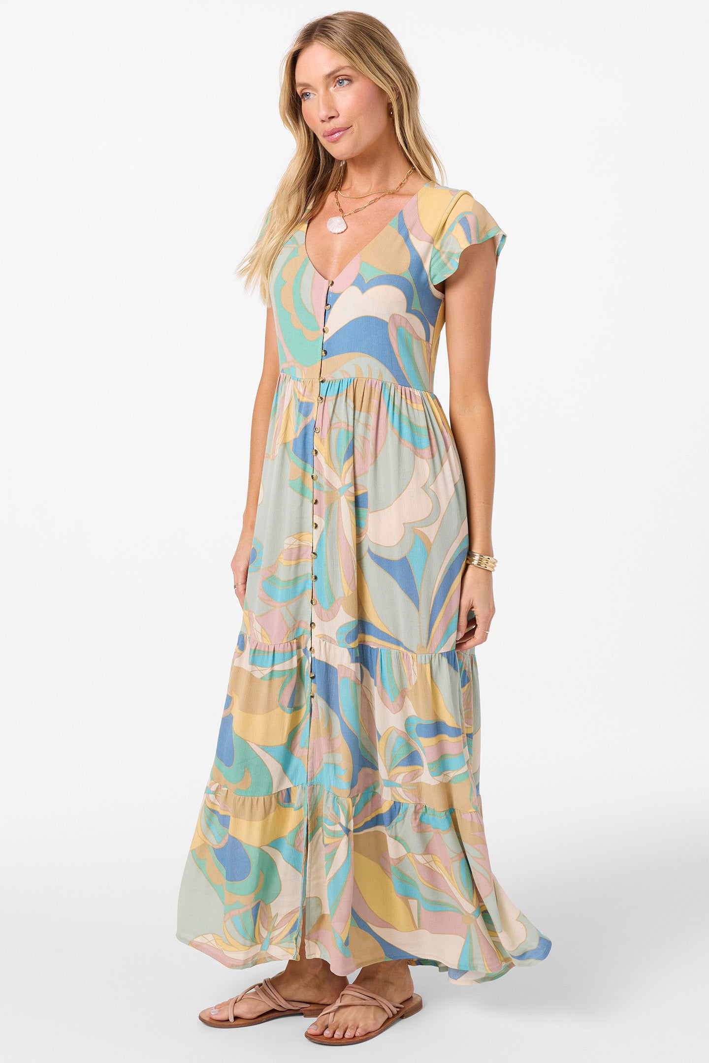 knee length dresses for ladies Wisteria Butterfly Midi Dress – Fairy Tong main image 0