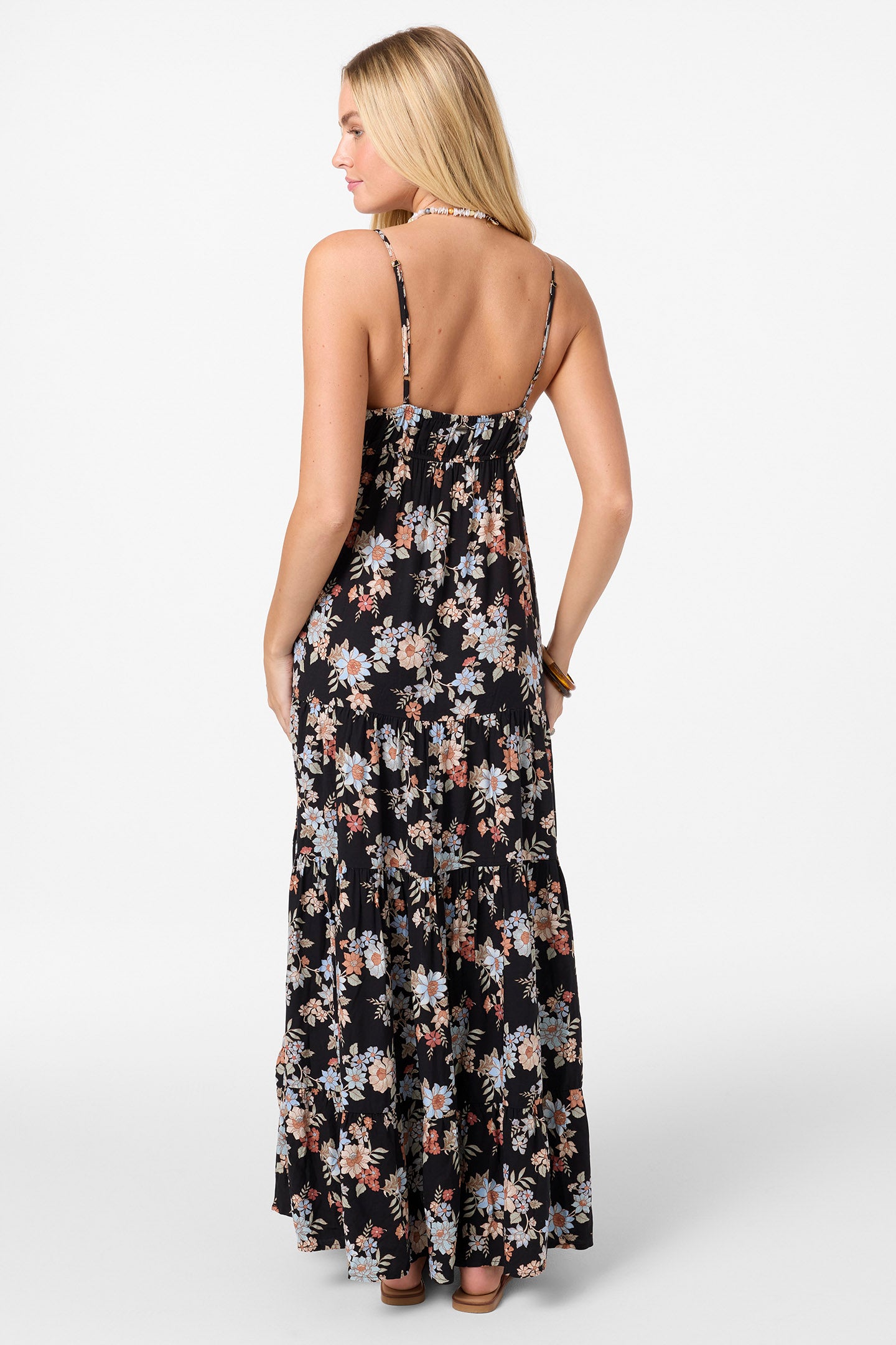 floral maxi sun dress O'Neill Women's Lillie Bali Floral Maxi Dress, Black / M
