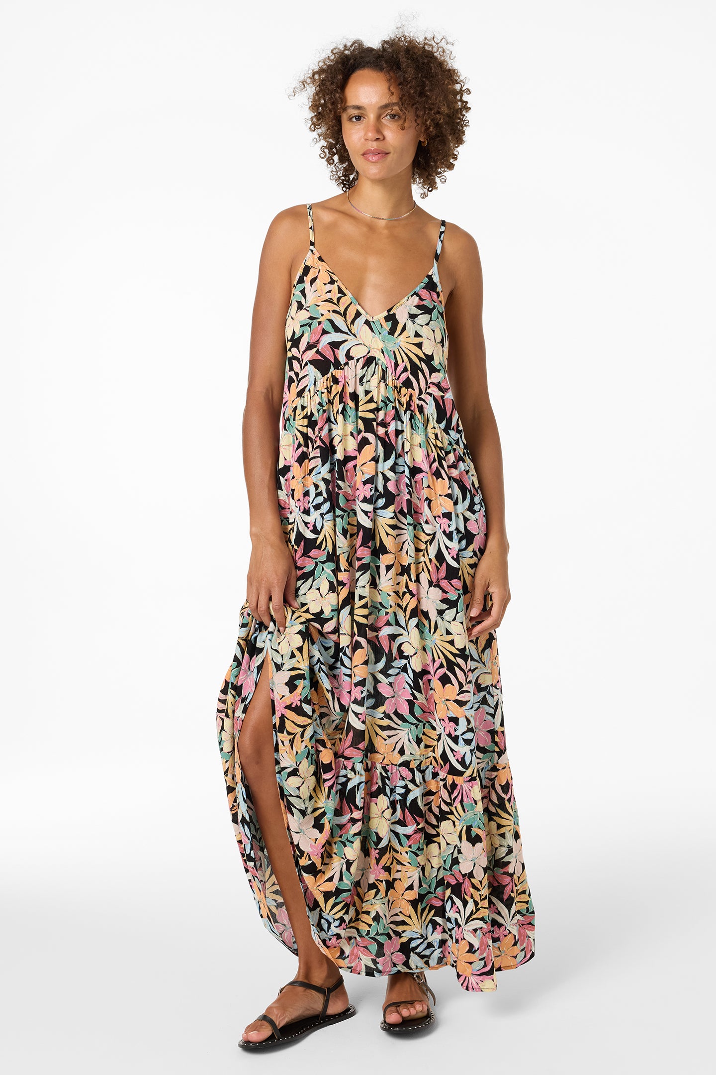 O'Neill Women's Anica Maxi Dress in Black, Size XS, Viscose