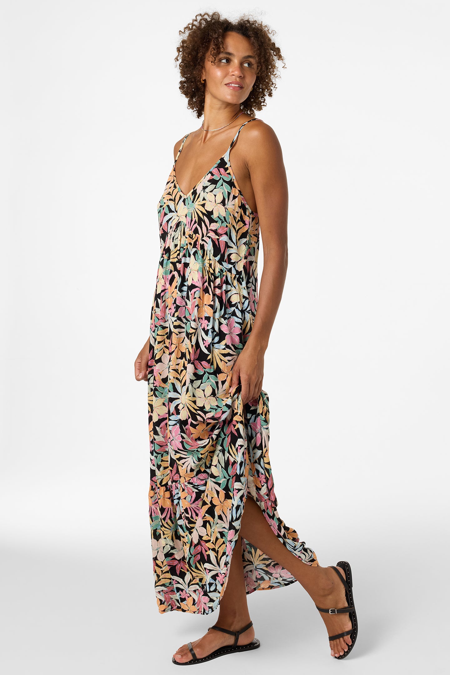 O'Neill Women's Anica Maxi Dress in Black, Size XS, Viscose