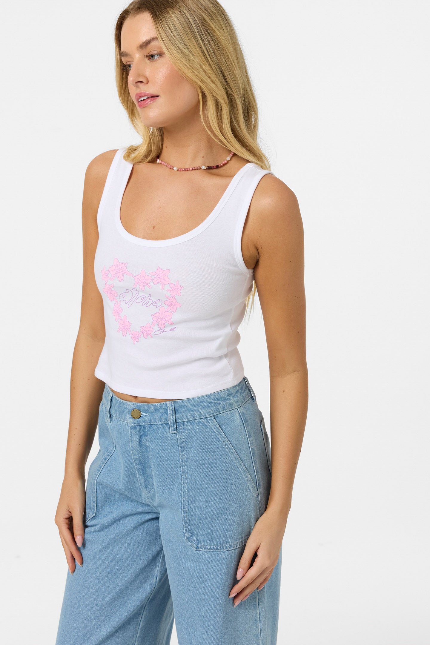 Leah Hawaii Scoopneck Tank - White | O'Neill