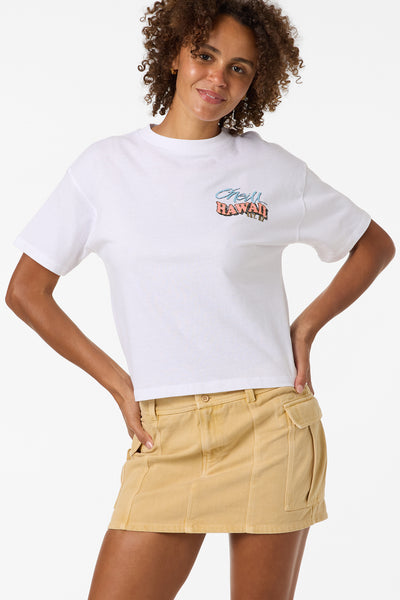 Snack Time Hawaii Oversized Tee - White | O'Neill