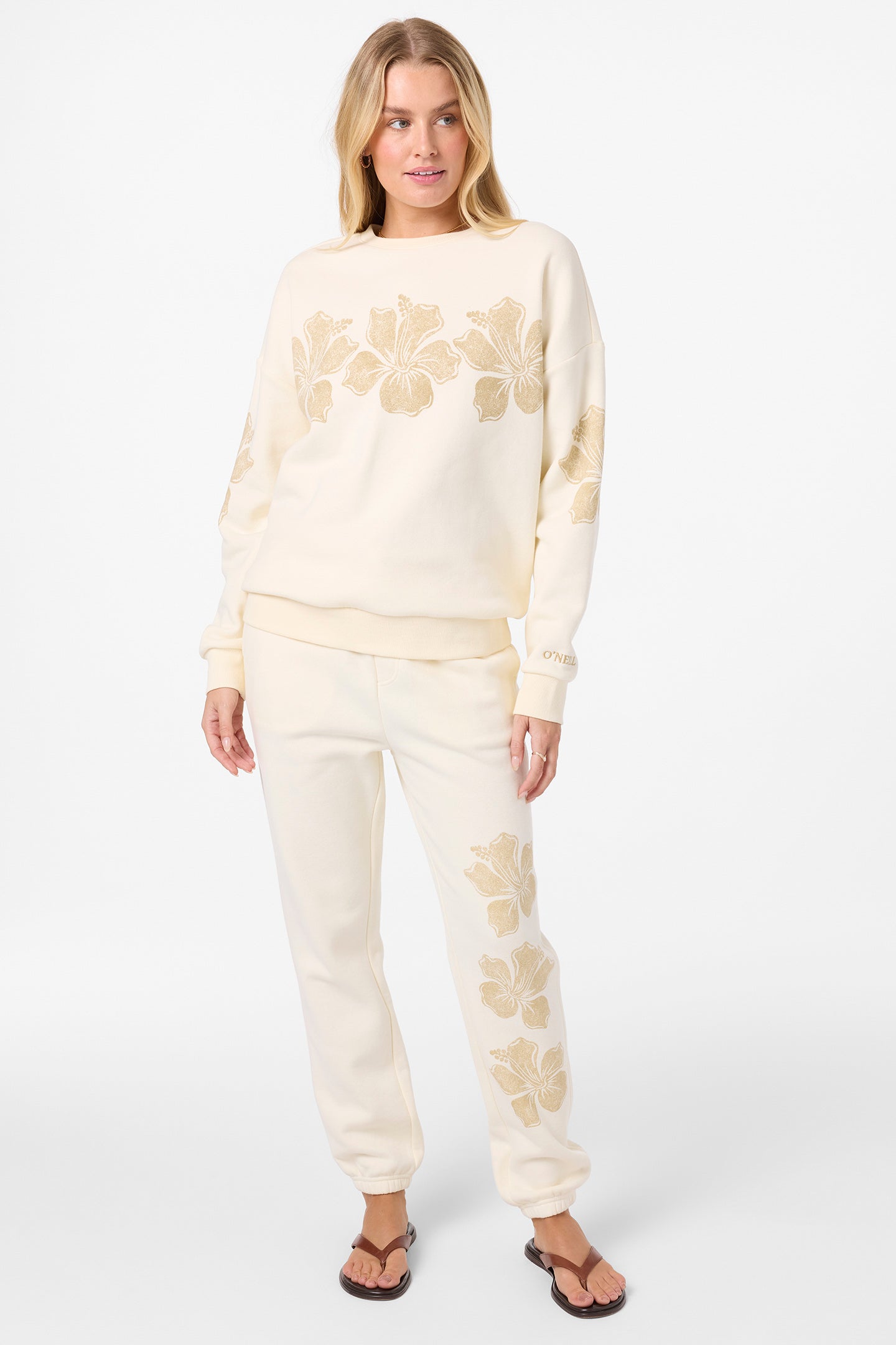 Lei Oversized Crew Crew Neck Fleece - Winter White | O'Neill