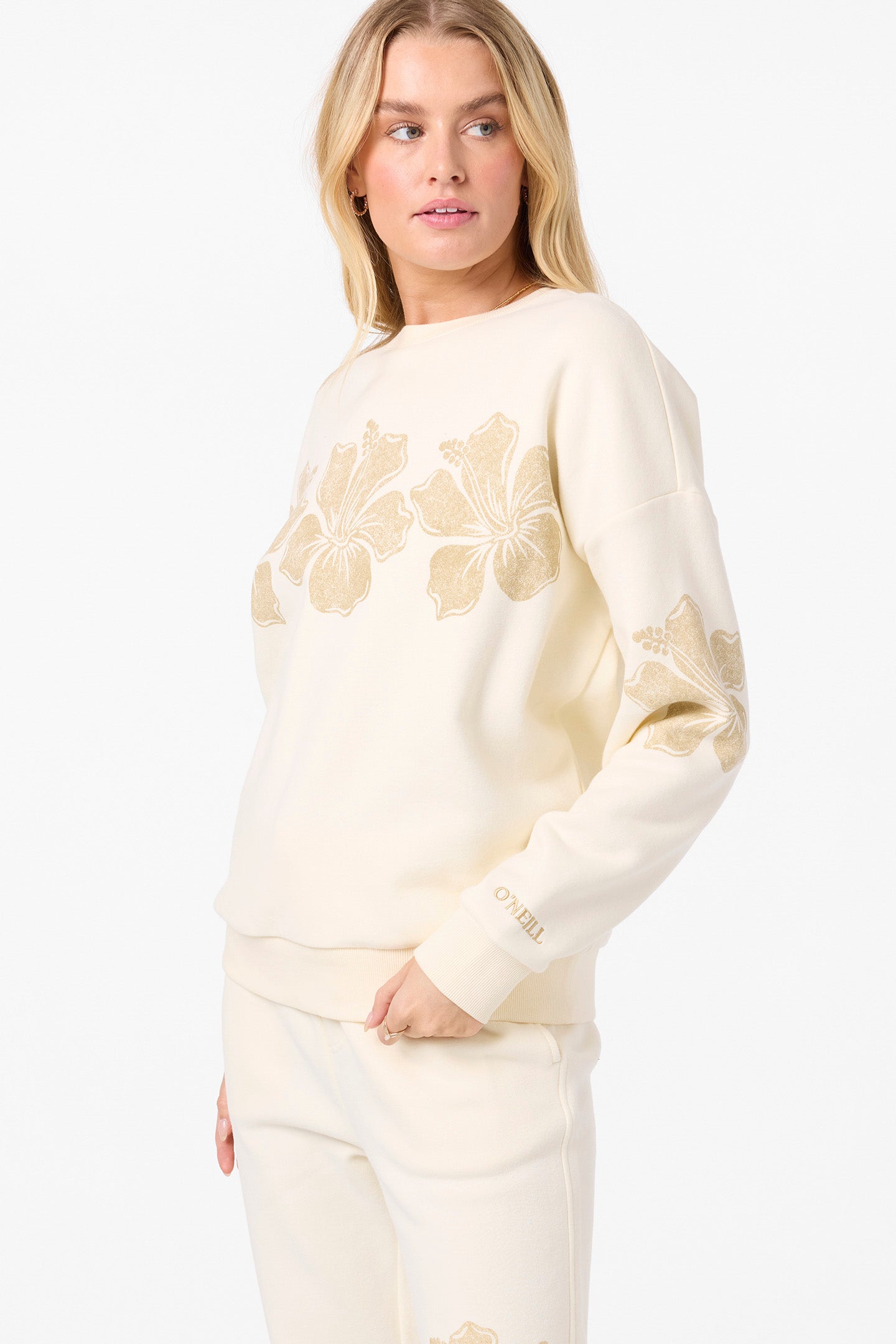 Lei Oversized Crew Crew Neck Fleece - Winter White | O'Neill