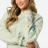Petal Oversized Crew Neck Fleece