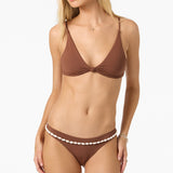 Saltwater Solids Pismo Bralette Top - Coconut Brown | O'Neill