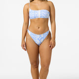 Surf Abstract Seal Beach One Shoulder Bandeau Top