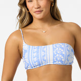 Surf Abstract Seal Beach One Shoulder Bandeau Top