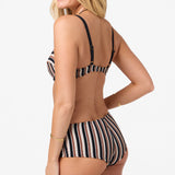 Sand Dollar Stripe Seashell Bra Top