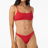 Shorebreak Rib Surfside Bralette Top - Lifeguard Red | O'Neill