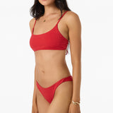 Shorebreak Rib Surfside Bralette Top - Lifeguard Red | O'Neill