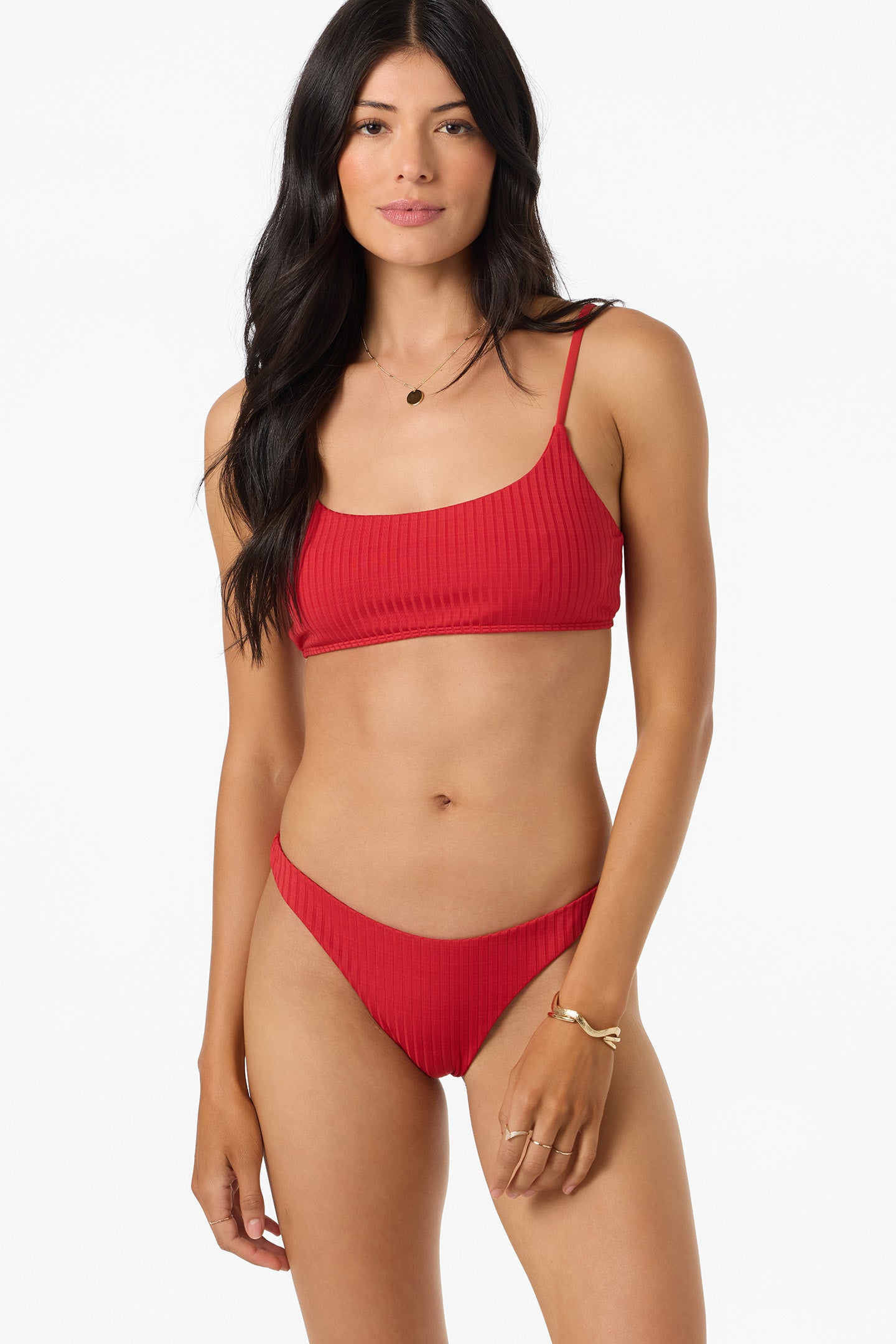 Shorebreak Rib Hermosa Skimpy Bottoms - Lifeguard Red | O'Neill