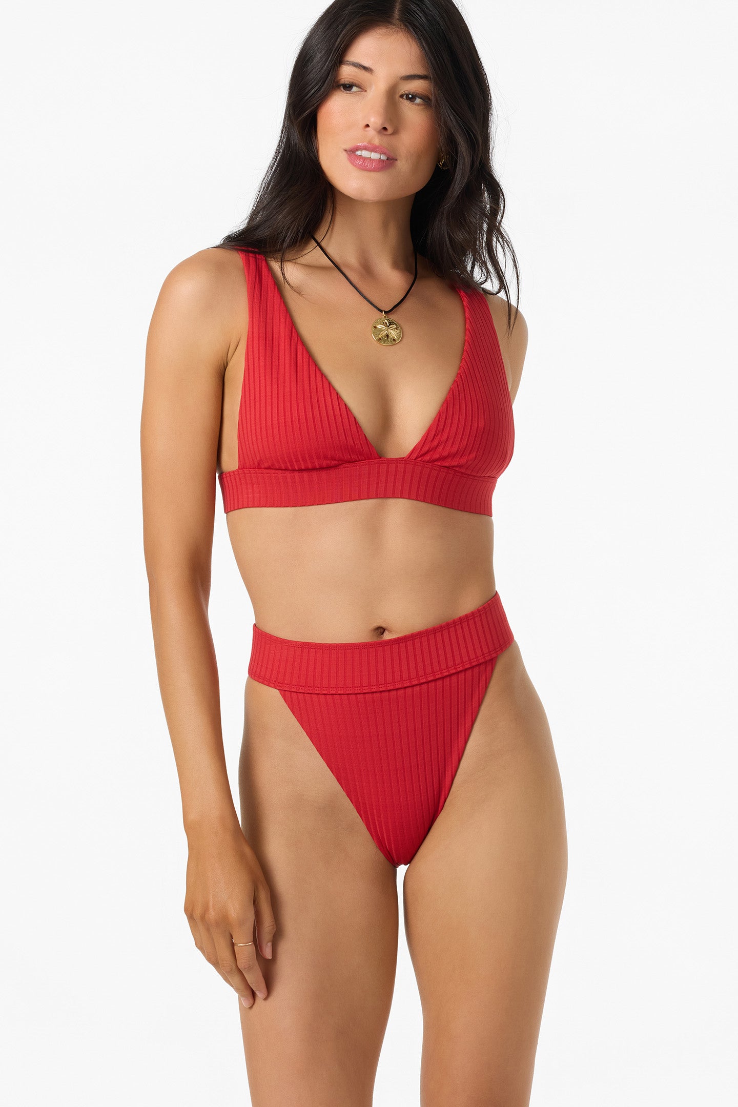 Shorebreak Rib Cancun Bralette Top - Lifeguard Red | O'Neill