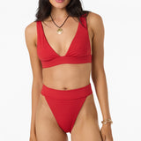 Shorebreak Rib Cancun Bralette Top - Lifeguard Red | O'Neill