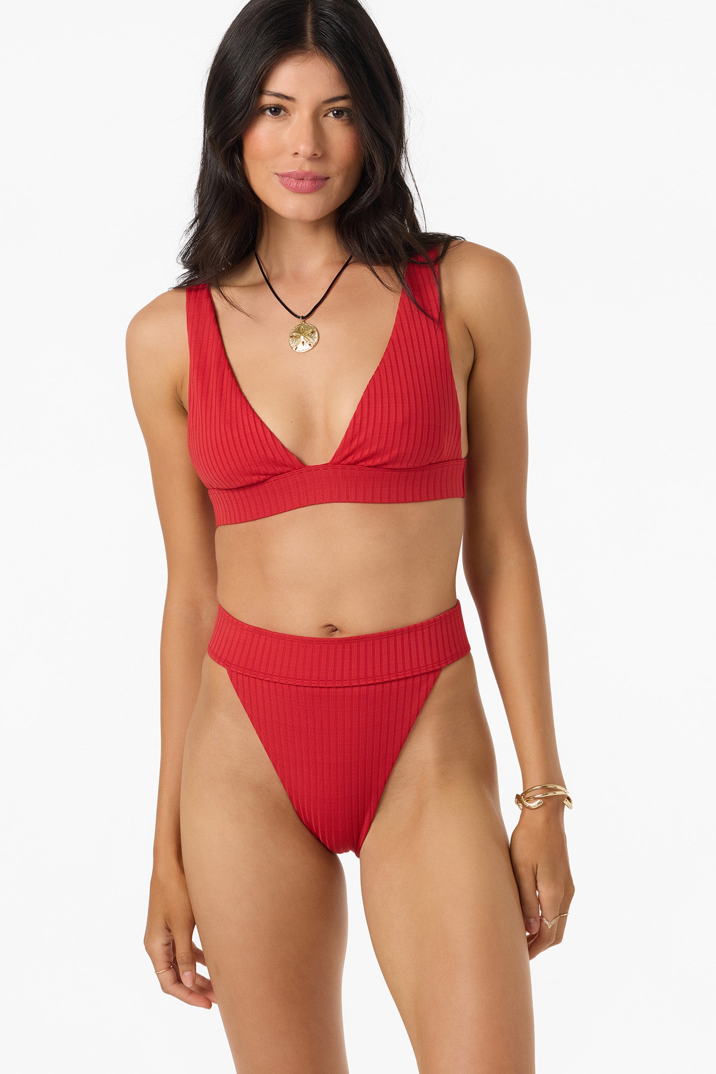 Shorebreak Rib Cancun Bralette Top - Lifeguard Red | O'Neill