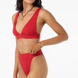 Shorebreak Rib Cancun Bralette Top - Lifeguard Red | O'Neill