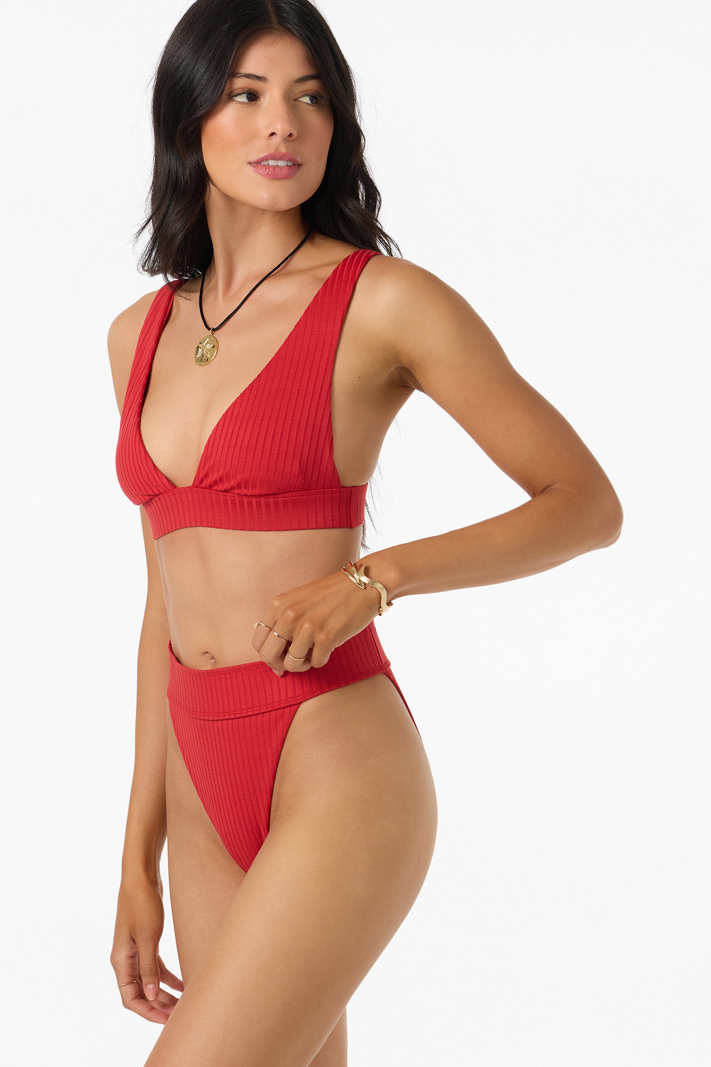 Shorebreak Rib Cancun Bralette Top - Lifeguard Red | O'Neill