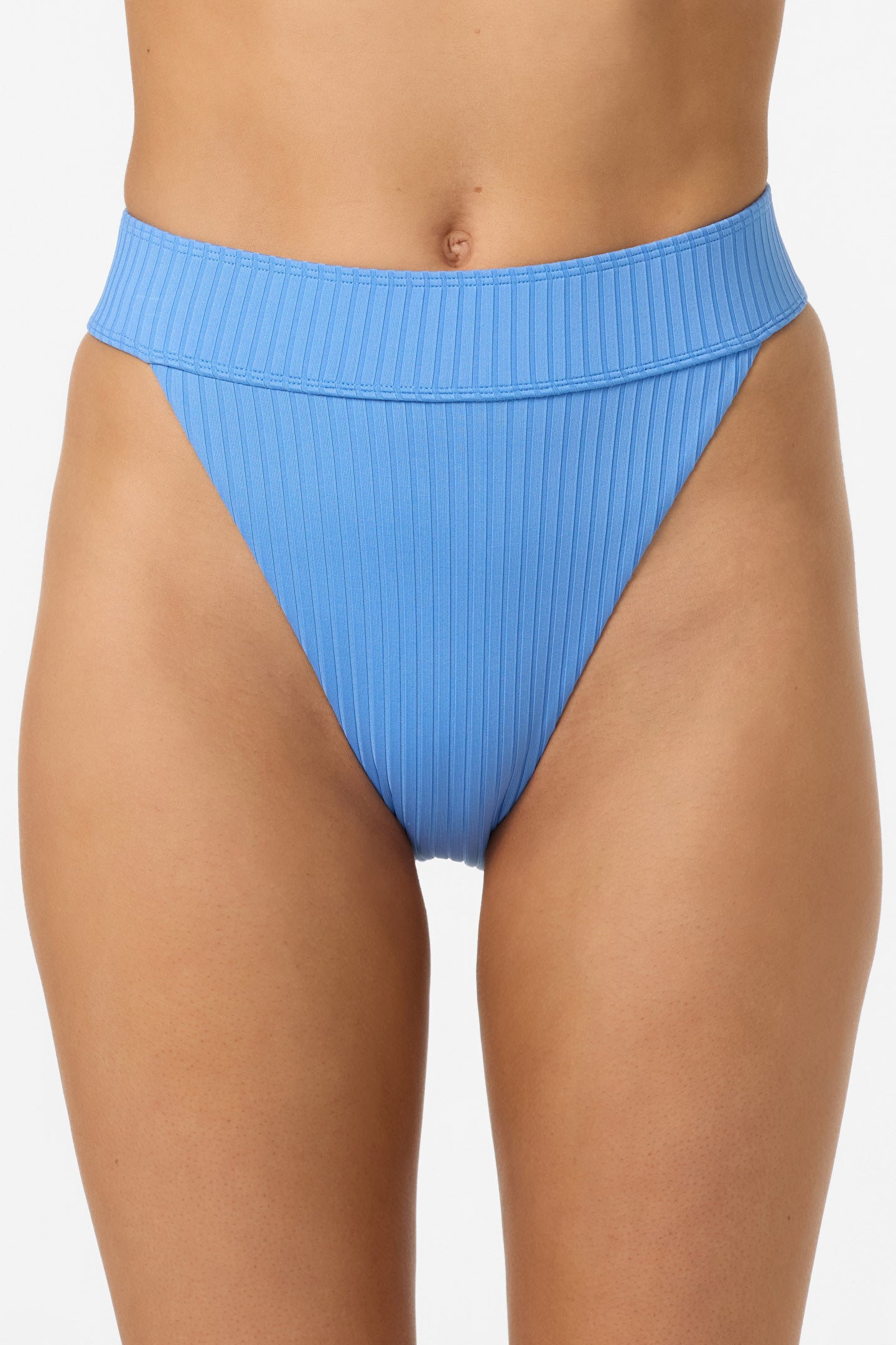 Shorebreak Rib Santa Barbara High Rise Cheeky Bottoms - Azurine