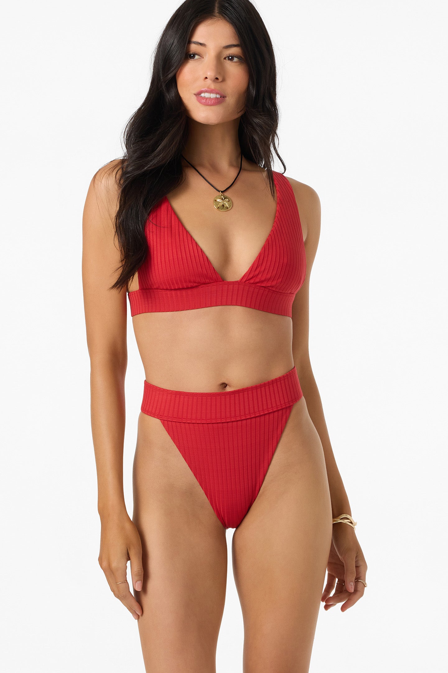 Shorebreak Rib Santa Barbara High Rise Cheeky Bottoms -  | O'Neill