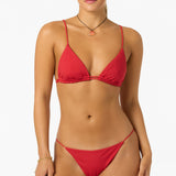 Shorebreak Rib Tanning Triangle Top - Lifeguard Red | O'Neill