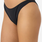 Saltwater Solids Flamenco Cheeky Bottoms - Check w/ Morgan - Black | O'Neill