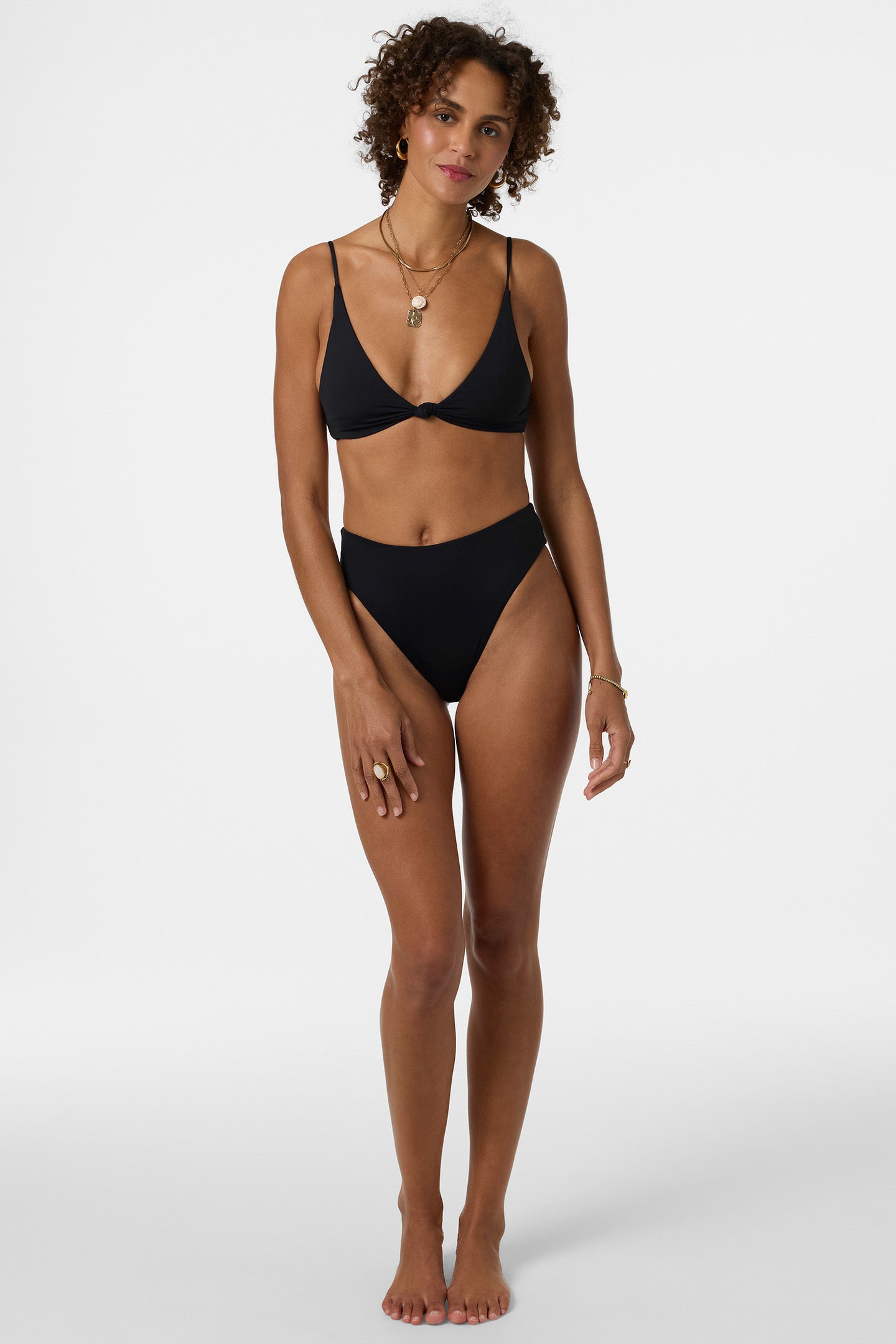 Saltwater Solids Max High Waist Full Bottoms - Black | O'Neill