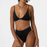 Saltwater Solids Max High Waist Full Bottoms - Black | O'Neill
