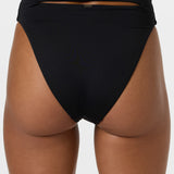 Saltwater Solids Max High Waist Full Bottoms - Black | O'Neill
