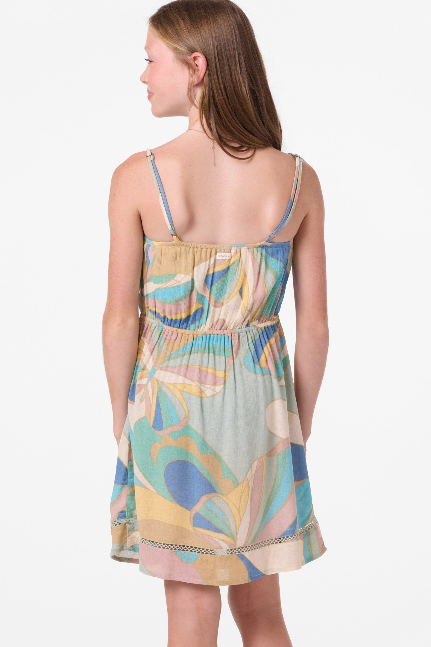 butterfly mini dress O'Neill Girl's Alden Butterfly Mini Dress in Desert Sage, Size XL, Viscose