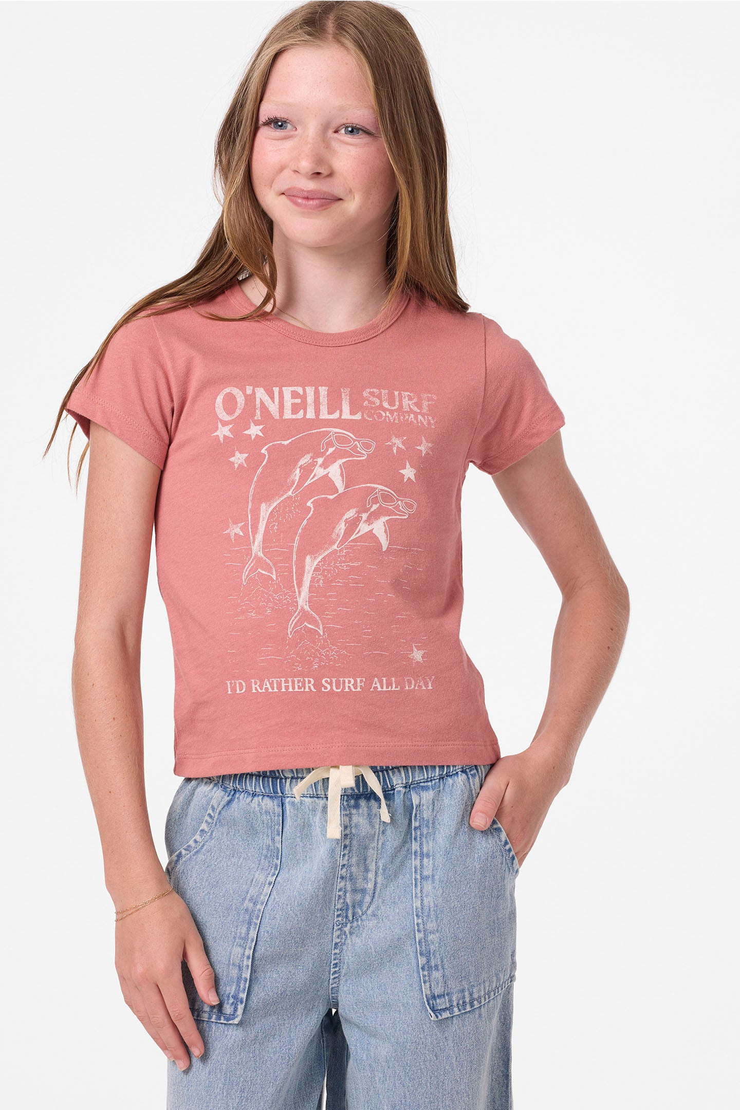 Girl's Willa Skimmer Tee - Canyon Rose | O'Neill