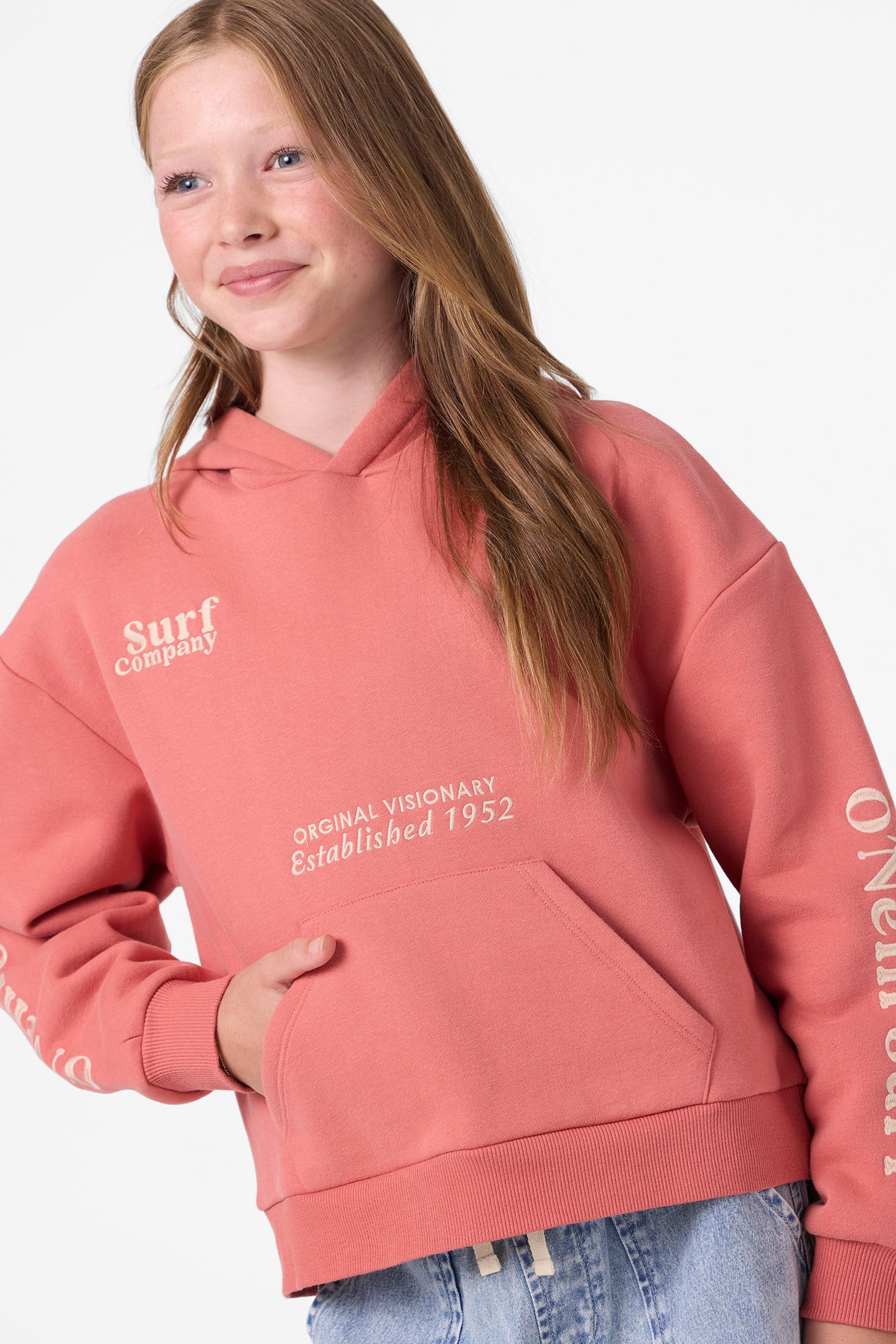 Girl's Asher Hoodie Crew Neck Fleece - Canyon Rose | O'Neill