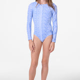 Girl's Surf Abstract Twist Back Surf Suit - Azurine | O'Neill