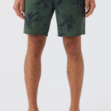 Stockton Print Elastic Waist 18" Hybrid Shorts