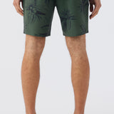 Stockton Print Elastic Waist 18" Hybrid Shorts