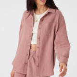 Leni Crinkle Double Gauze Button Down Shirt