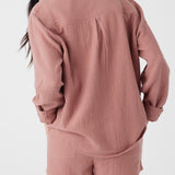 Leni Crinkle Double Gauze Button Down Shirt