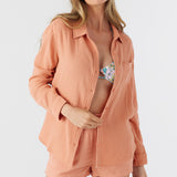 Leni Crinkle Double Gauze Button Down Shirt