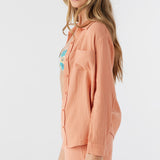 Leni Crinkle Double Gauze Button Down Shirt