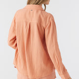 Leni Crinkle Double Gauze Button Down Shirt