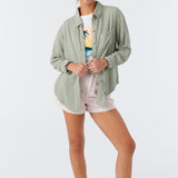 Leni Crinkle Double Gauze Button Down Shirt