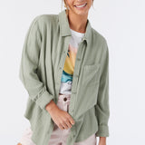 Leni Crinkle Double Gauze Button Down Shirt