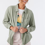 Leni Crinkle Double Gauze Button Down Shirt