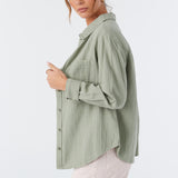 Leni Crinkle Double Gauze Button Down Shirt