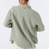 Leni Crinkle Double Gauze Button Down Shirt