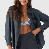 Leni Crinkle Double Gauze Button Down Shirt