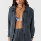 Leni Crinkle Double Gauze Button Down Shirt