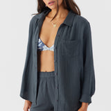 Leni Crinkle Double Gauze Button Down Shirt