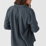 Leni Crinkle Double Gauze Button Down Shirt