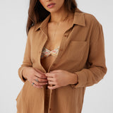 Leni Crinkle Double Gauze Button Down Shirt